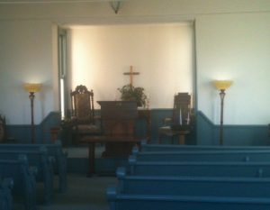 Interior of Hopwell Church