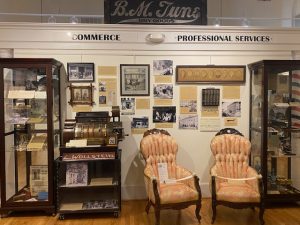 Commerce and Services exhibit wall