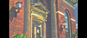 artistic rendering of the front of the Hopewell Museum building.