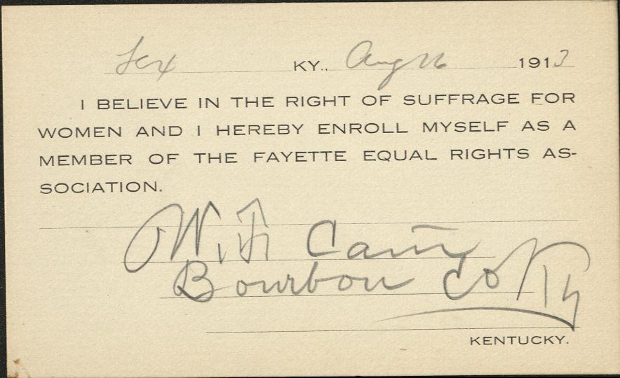 William J. Cain FERA Membership Card [Image Courtesy of University of Kentucky Special Collections]