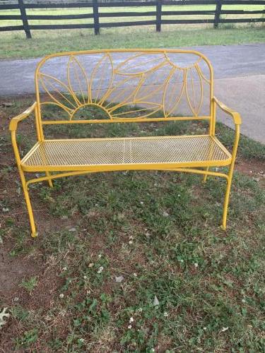 Photo assignment: Find something that represents colors on the rainbow for a photo series.Photo: Yellow Bench by Max Carter